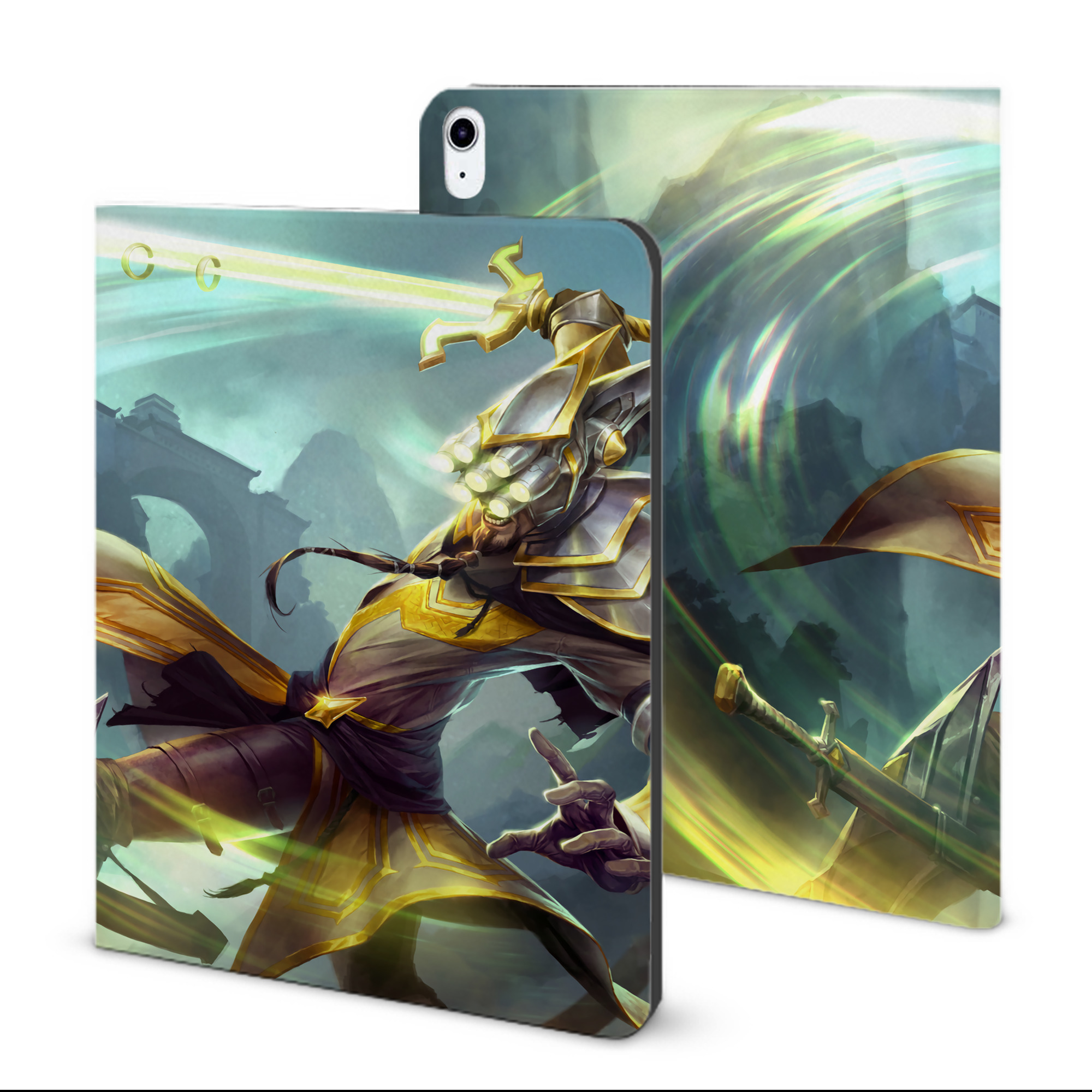 （画像用） リーグ・オブ・レジェンド League of Legends LOL IPad ケース ブック型 PUレザー TPU 耐衝撃 軽量 薄型 ペン収納なし 全面保護 IPad 各モデル対応